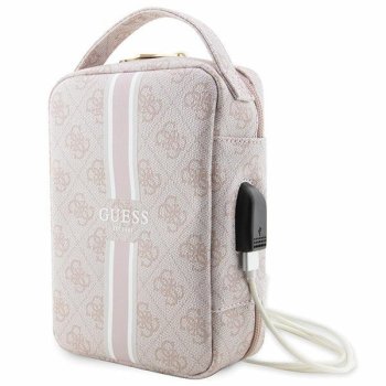 Guess Laptop Backpack Bag Rucksack, Pink Printed Stripes