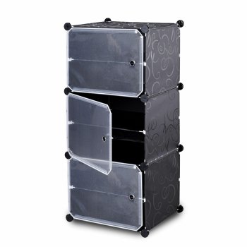 Modular Shoe Rack Organizer with 6 Tiers and Doors for Entryway