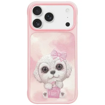 Nimmy iPhone 17 Pro Max Case Big Eyed Pet 2.0 Dog, Pink