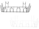 Metal Hanging Kitchen Organizer Shelf, 46x31x9.5 cm