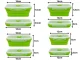 Collapsible Silicone Food Containers Set 4 Pcs, Green
