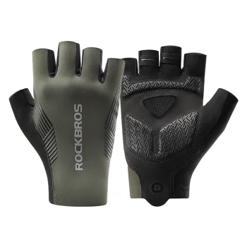 Rockbros 1622003303 Short Finger Cycling Gloves, Size L, Green