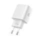 Tech-Protect NCA30 PD 30W QC3.0 USB-A / USB-C Wall Charger + USB-C / USB-C Cable 100cm - White