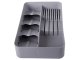 Two-Tier Cutlery Drawer Organizer, Grey