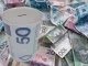 Metal Piggy Bank Money Box Can, Blue