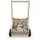 Kids Wooden Push Walker with Building Blocks NK-856 Nukido