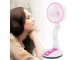 Wireless Foldable Adjustable Floor Table Fan with LED Lighting, 15-44 cm, Pink