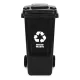 Multistore 120L Trash Bin, Black