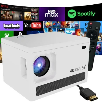 Vaizdo projektorius X6, LCD, „Android TV 11.0“, „Wi-Fi“, „Bluetooth“, HDMI, 720p, 4K palaikymas