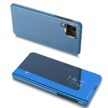 Clear View Folio Case for Samsung Galaxy A22 4G, Blue