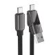 Acefast C13-04 USB-C - USB-A / USB-C Cable 480Mb/s 3A 1.2m - Black