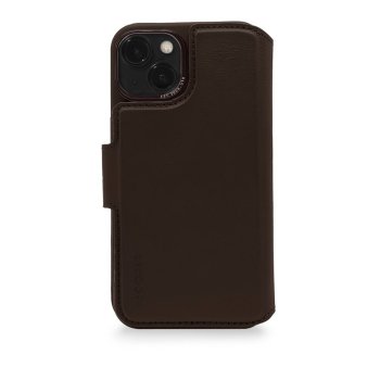 Decoded Leather Detachable Wallet Case for iPhone 14 Plus, Chocolate Brown