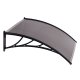 Door Canopy 100x80 cm Polycarbonate Awning for Entrance MultiGarden