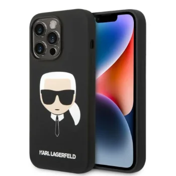 Karl Lagerfeld Silicone Karl's Head MagSafe Phone Case Cover iPhone 14 Pro Max - black