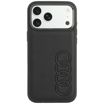 Audi TT Synthetic Leather MagSafe Case for iPhone 18 Pro Max / 17 Pro Max, Black