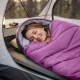 Mountain Goat STANDARD Mummy Sleeping Bag with Hood 210x73cm, Purple/Grey