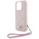 Karl Lagerfeld Quilted Initial Logo & Chain Strap iPhone 16 Pro Max Case - Pink