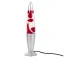 Lava Lamp with Red Wax and Brightness Adjustment, Silver, 34.5 cm