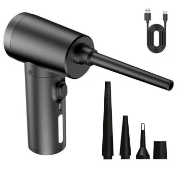 Cordless Air Duster for Electronics Cleaning, 100W, Black