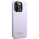 Guess iPhone 14 Pro Max Case Silicone Vintage Gold Logo, Purple