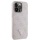 Guess iPhone 13 Pro Case PU Leather Metal Logo Strass Crossbody, Pink