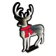 3D LED Reindeer Christmas Decoration (40x31cm, USB)