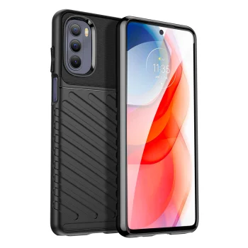 Thunder Case Flexible Armored Cover for Motorola Moto G Stylus 2022, Black