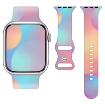 Silicone Strap for Apple Watch 42 / 44 / 45 / 49 mm, Rainbow