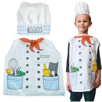 Kids Chef Carnival Costume 3-8 Years