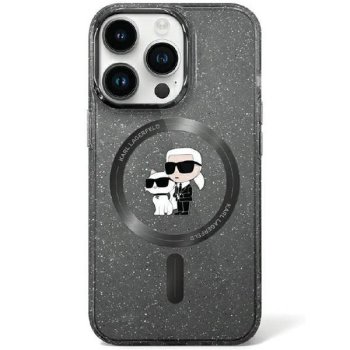Apple iPhone 11 6.1" Karl Lagerfeld Karl&Choupette Glitter MagSafe Case Cover (KLHMN61HGKCNOK), Black