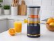 Automatic Citrus Juicer for Oranges and Lemons, Rechargeable with USB-C, Navy Blue
