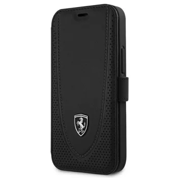 Ferrari Off Track Perforated Wallet Case for iPhone 12 mini Black