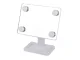 LED Illuminated Cosmetic Makeup Mirror with 180° Rotation, Pink