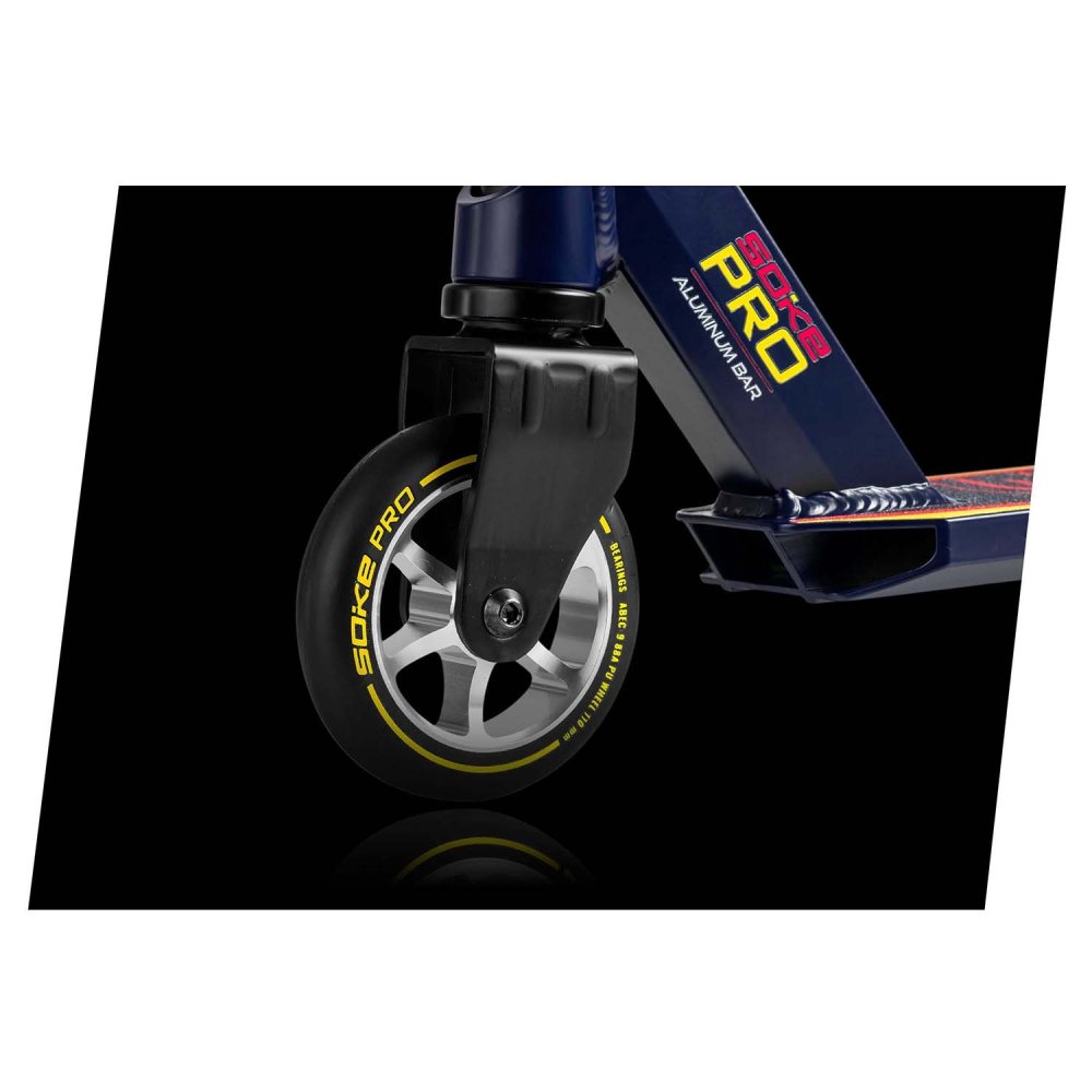 SOKE PRO Stunt Scooter for Freestyle Tricks, Navy and Red (3)