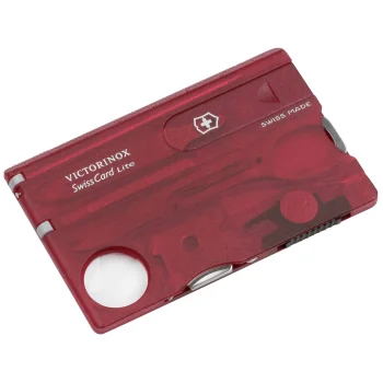 Victorinox SwissCard Lite Multi-Tool Card, Red Transparent