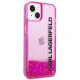 Karl Lagerfeld Liquid Glitter Elong Case for iPhone 14 Plus / 15 Plus, Pink