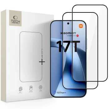 Tech-Protect Glass Fit+ Tempered Glass for Xiaomi 17T 2-Pack - Black