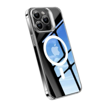 Torras UPRO Lstand Clear-Mag Case for iPhone 15, Transparent
