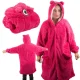 Oversize Blanket Hoodie, Dark Pink