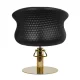 Gabbiano Wersal Hairdressing Chair Black with Gold Base