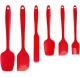 Kitchen Utensil Set, 6 Pieces, Silicone, Red