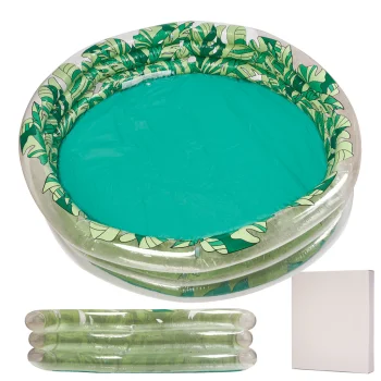 Inflatable Kids Pool with Leaf Motif, 150 cm