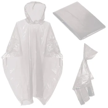 Compact Raincoat / Poncho, Universal Size, White