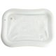 Black and white inflatable water mat with lines 65cm x 50cm