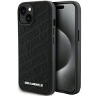 Apple iPhone 15 Plus 6.7'' Karl Lagerfeld Quilted K Pattern Cover Case, Black