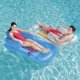 BESTWAY 43028 Piepūšams peldēšanas ūdens matracis krēsls ar dzērienu turētāju, pelēks, 161x84cm l Inflatable...