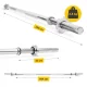 Straight Barbell Bar with Threaded Collars 4FIZJO 180 cm, 25 mm, 6.8 kg, Silver