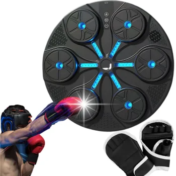 Music Boxing Target with Gloves and USB, 8 Speed Levels