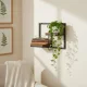 2-Tier Wall Plant Shelf Industrial Hanging Shelves for Plants and Decor ModernHome