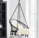 Garden Home Hammock Chair Swing from Braided Rope, Black